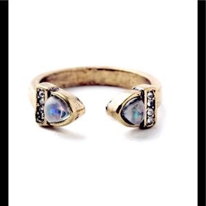 COPY - NWT Lunette Crystal open band Ring